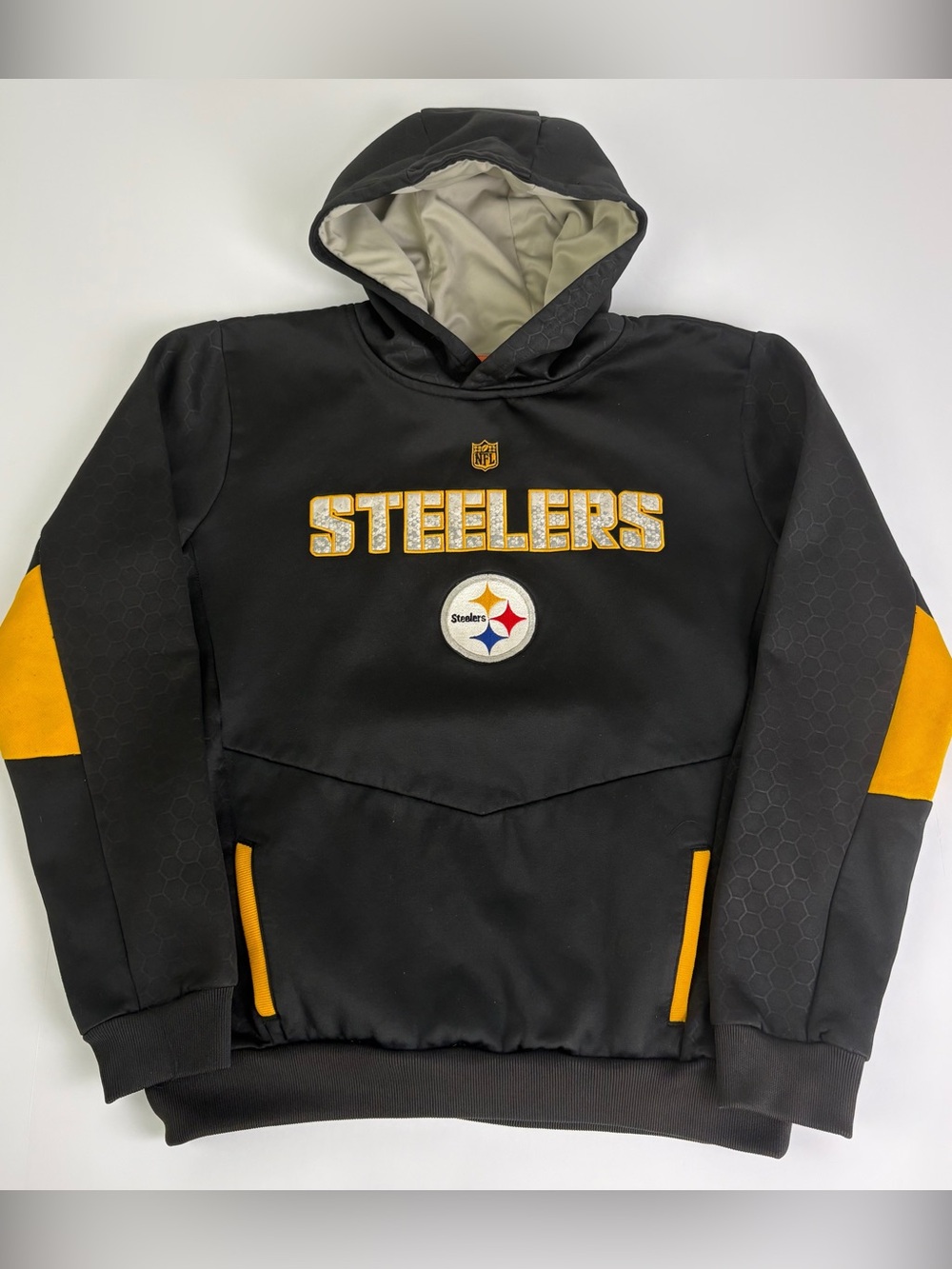 Pittsburgh Steelers NFL Team Apparel TEK
WARM Hoodie Youth L 14/16 Black